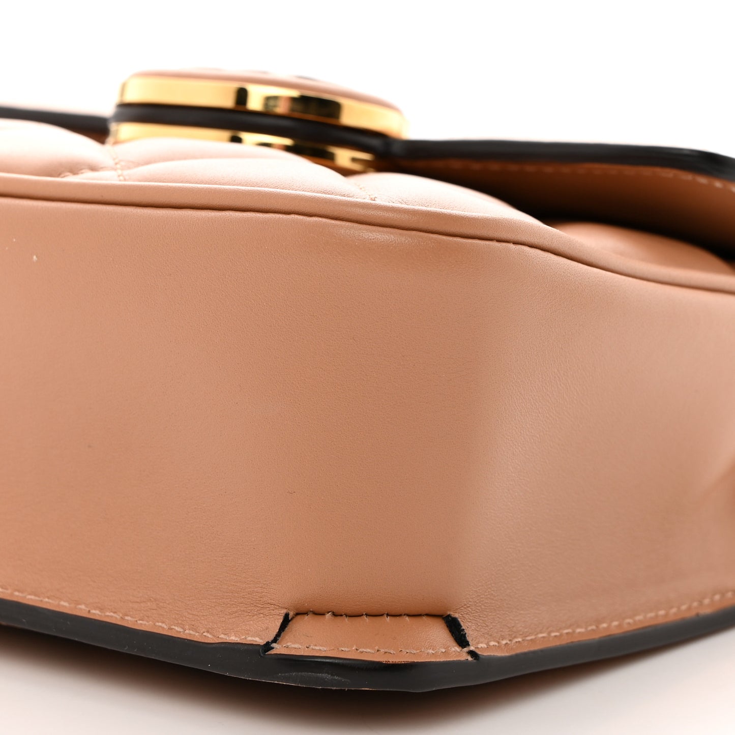 Calfskin Quilted Mini Deco Shoulder Bag Camelia