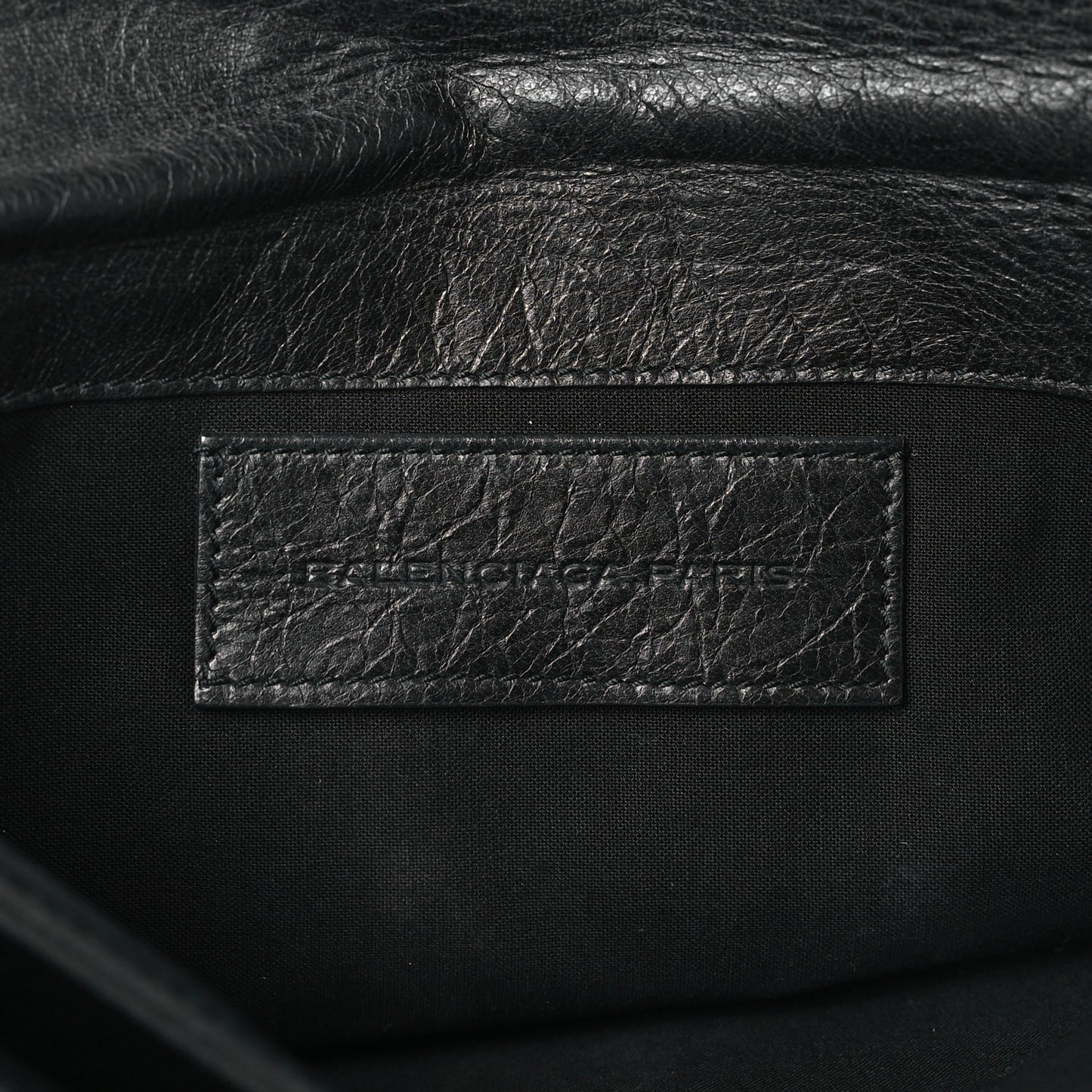 Agneau Giant 21 Silver Hardware Envelope Clutch Black