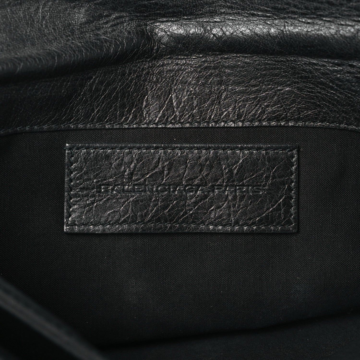 Balenciaga Agneau Giant 21 Silver Hardware Envelope Clutch Black 6 of 8