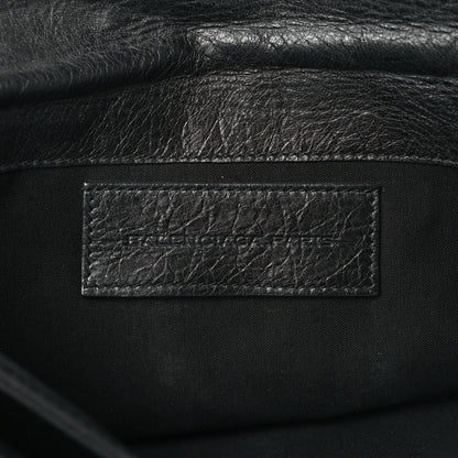 Balenciaga Agneau Giant 21 Silver Hardware Envelope Clutch Black 6 of 8