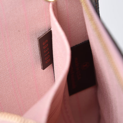 Louis Vuitton Damier Ebene Neverfull MM GM Pochette Rose Ballerine 24 of 24