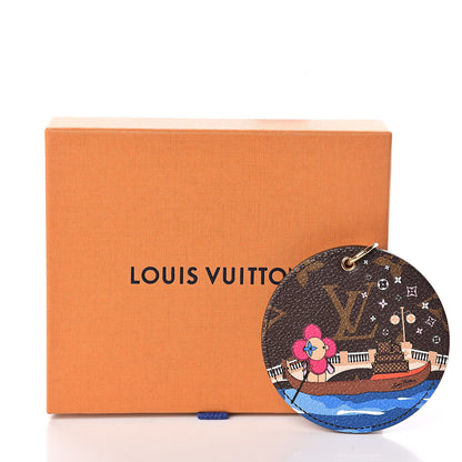 Louis Vuitton Monogram 2019 Christmas Animation Venice Bag Charm Key Ring Blue 4 of 4