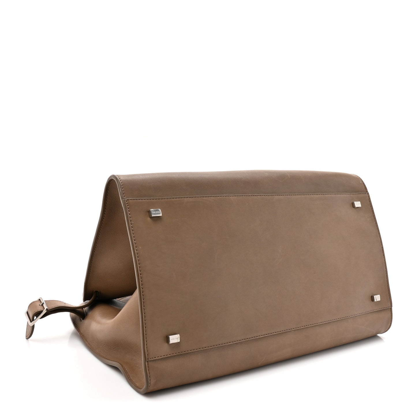 Polished Saddle Calfskin Soft Margaux 15 Mouse Grey