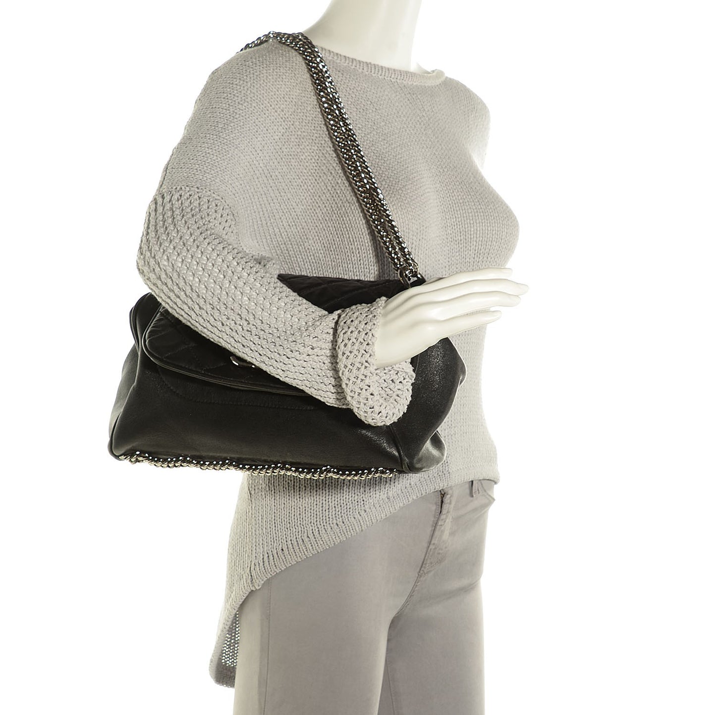 Lambskin Accordion Flap Black