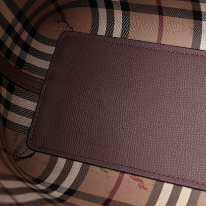 Burberry Grainy Calfskin Haymarket Check Medium Reversible Tote Dusty Pink 17 of 20