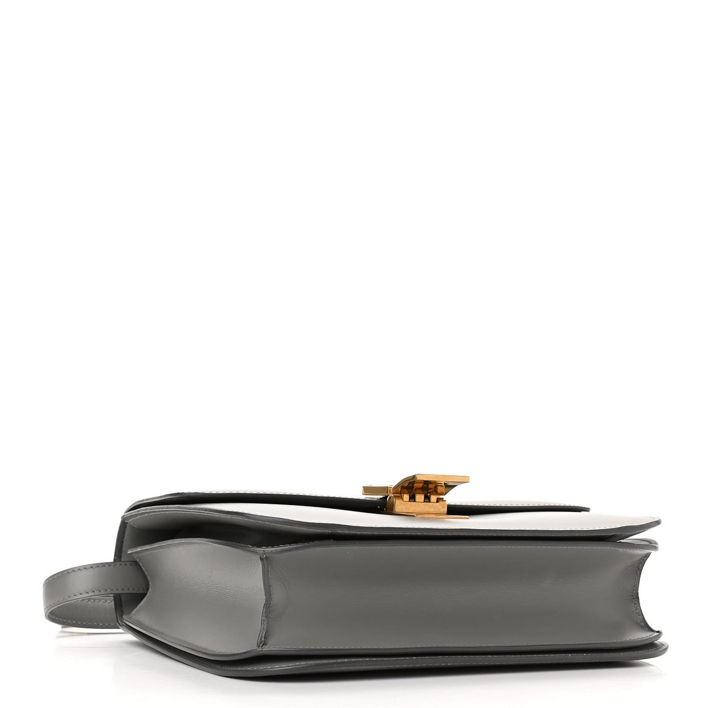 Box Calfskin Medium Classic Box Flap Bag Zinc