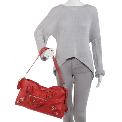Balenciaga Agneau Giant 21 Silver Hardware Part Time Coquelicot 2 of 9
