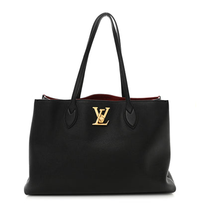 Louis Vuitton Grained Calfskin Lockme Shopper Black 1 of 12