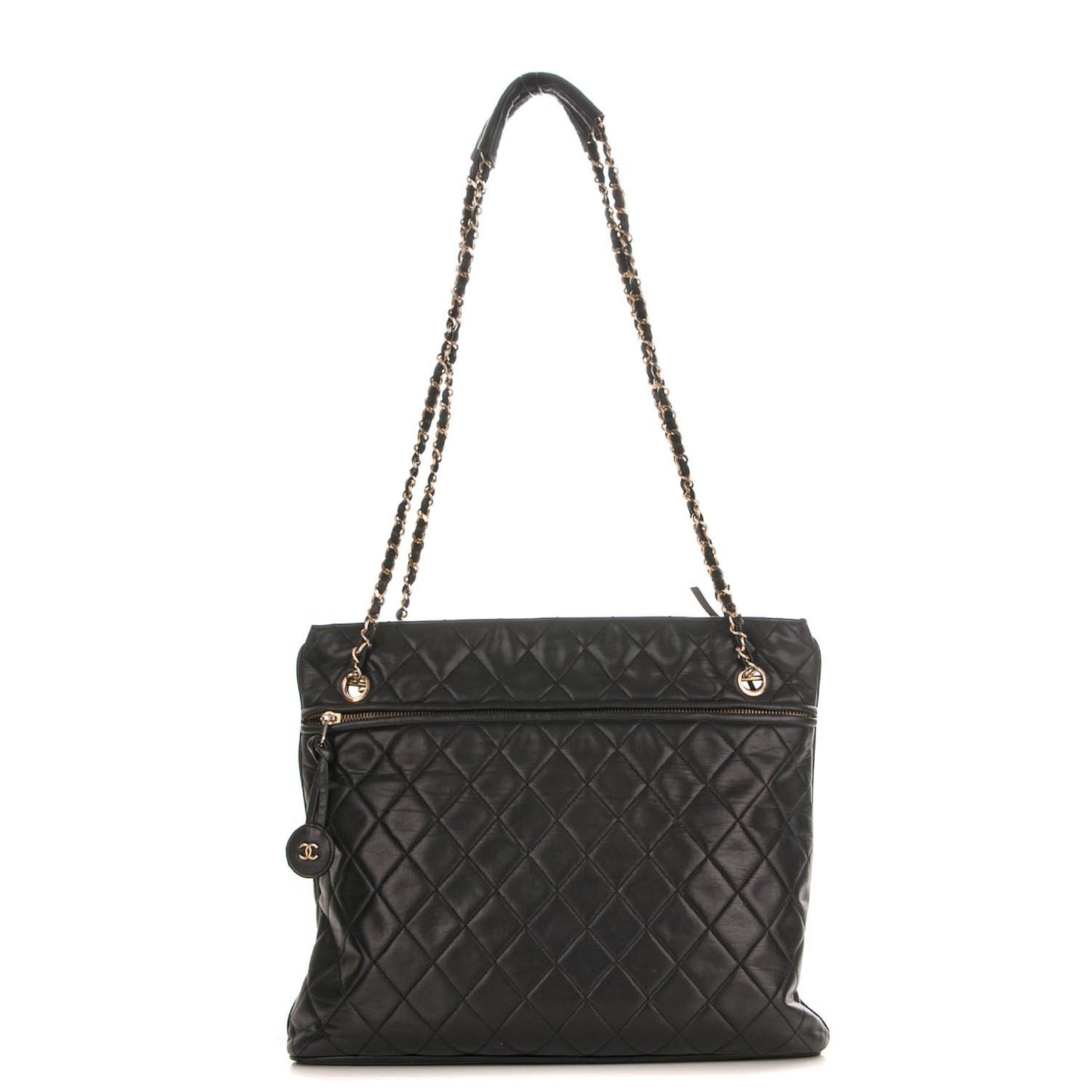 Lambskin Quilted Tote Black