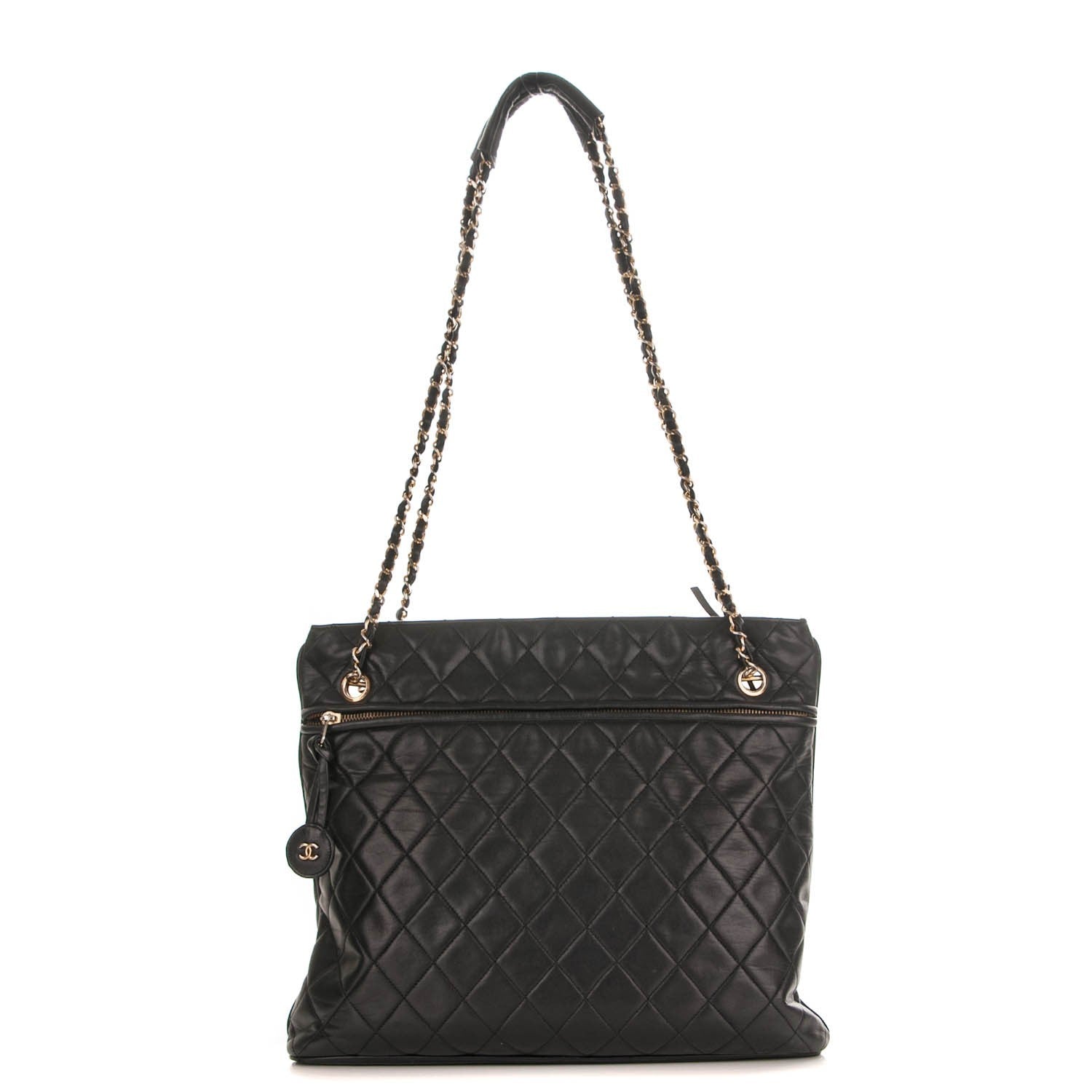 Chanel Lambskin Quilted Tote Black 1 of 8