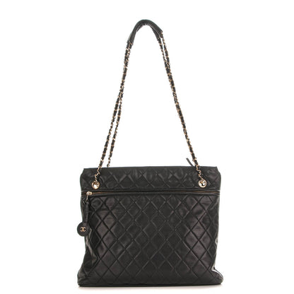 Chanel Lambskin Quilted Tote Black 1 of 8