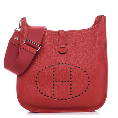 Hermes Taurillon Clemence Evelyne III GM Rouge Garance 1 of 7