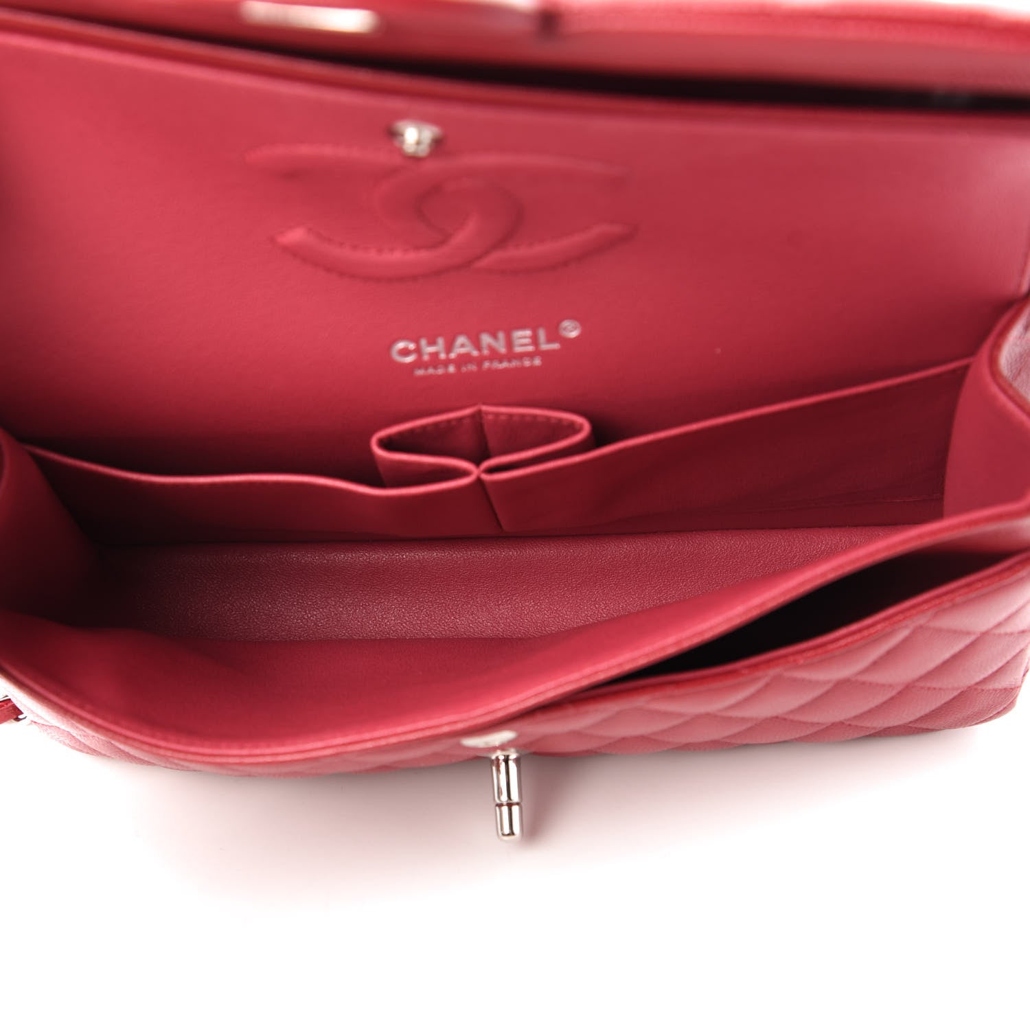 Chanel Caviar Quilted Medium Double Flap Red 6 of 12