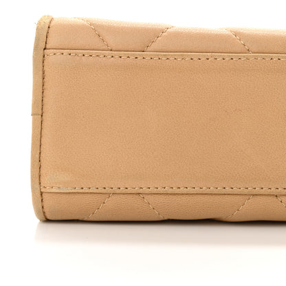 Chanel Lambskin Quilted Diamond CC Bekko Chain Shoulder Bag Beige 15 of 15