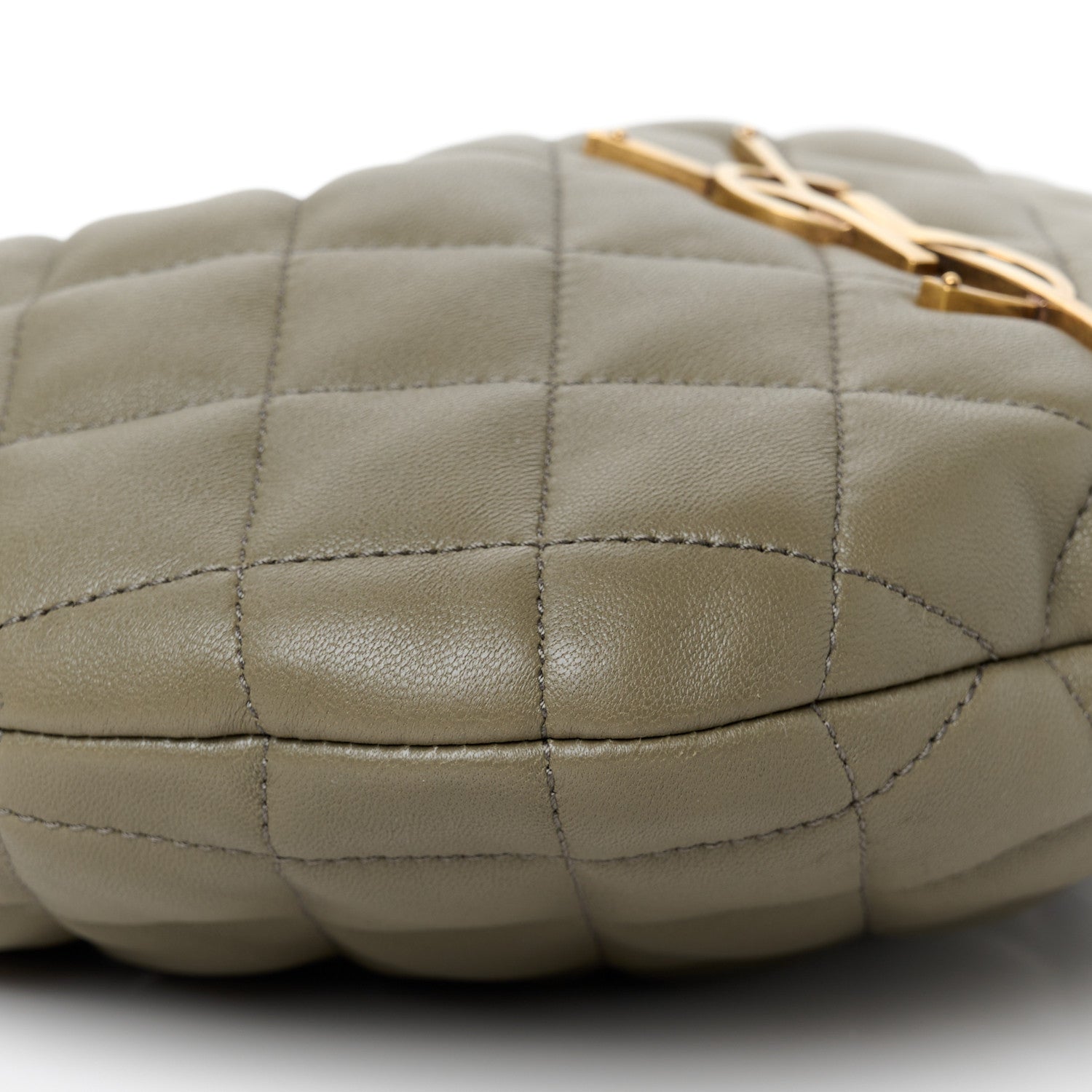 Saint Laurent Lambskin Quilted Icarino Bag Dark Strong Moss 9 of 10