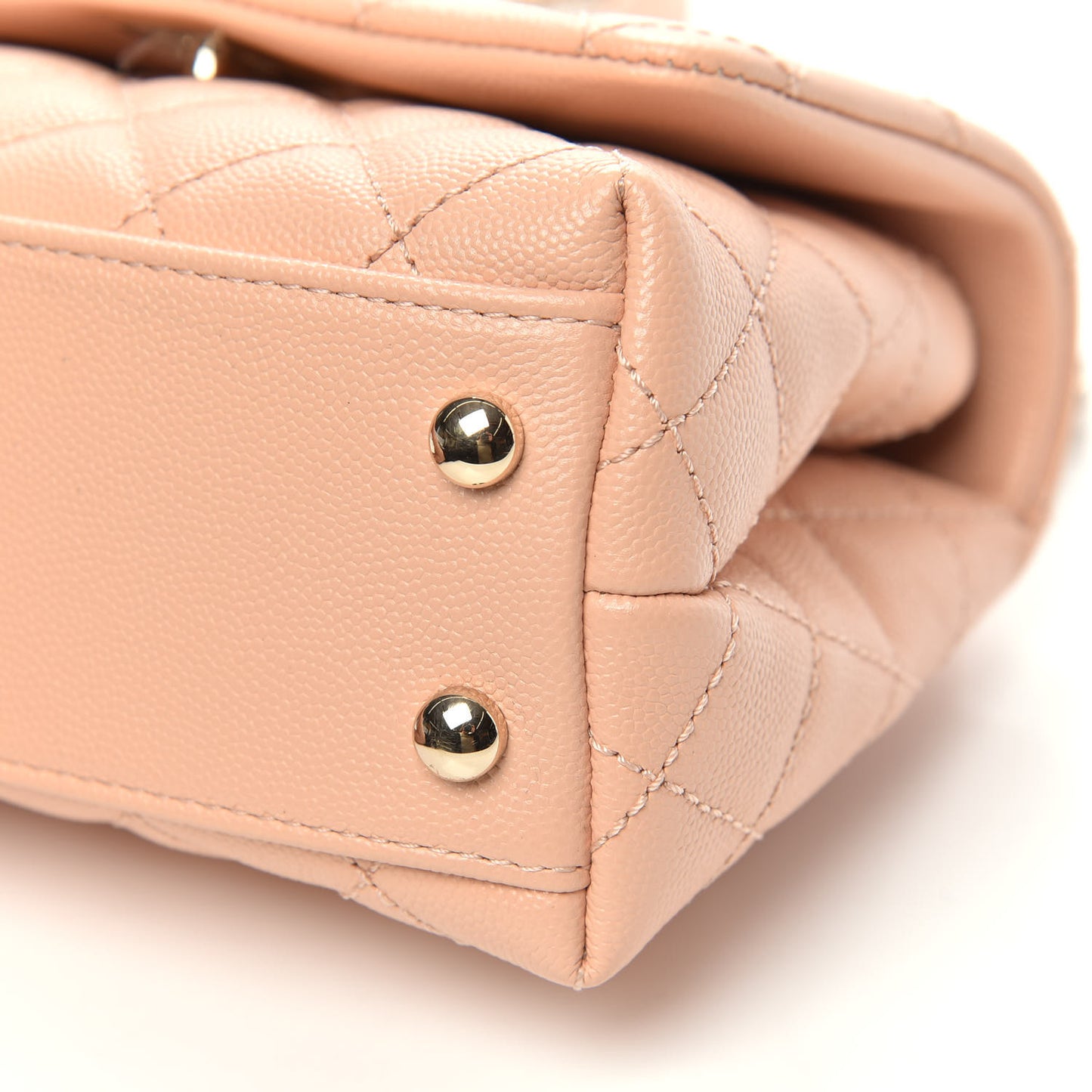 Caviar Quilted Extra Mini Coco Handle Flap Light Pink