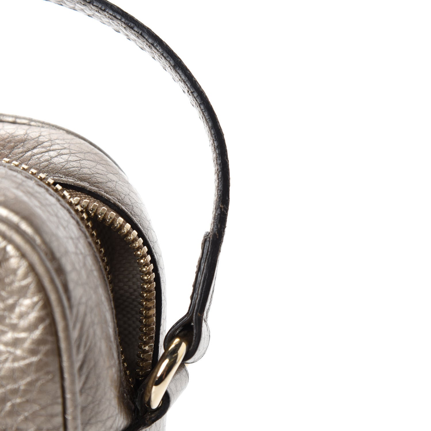 Gucci Metallic Pebbled Calfskin Small Soho Disco Bag Golden Beige 10 of 14