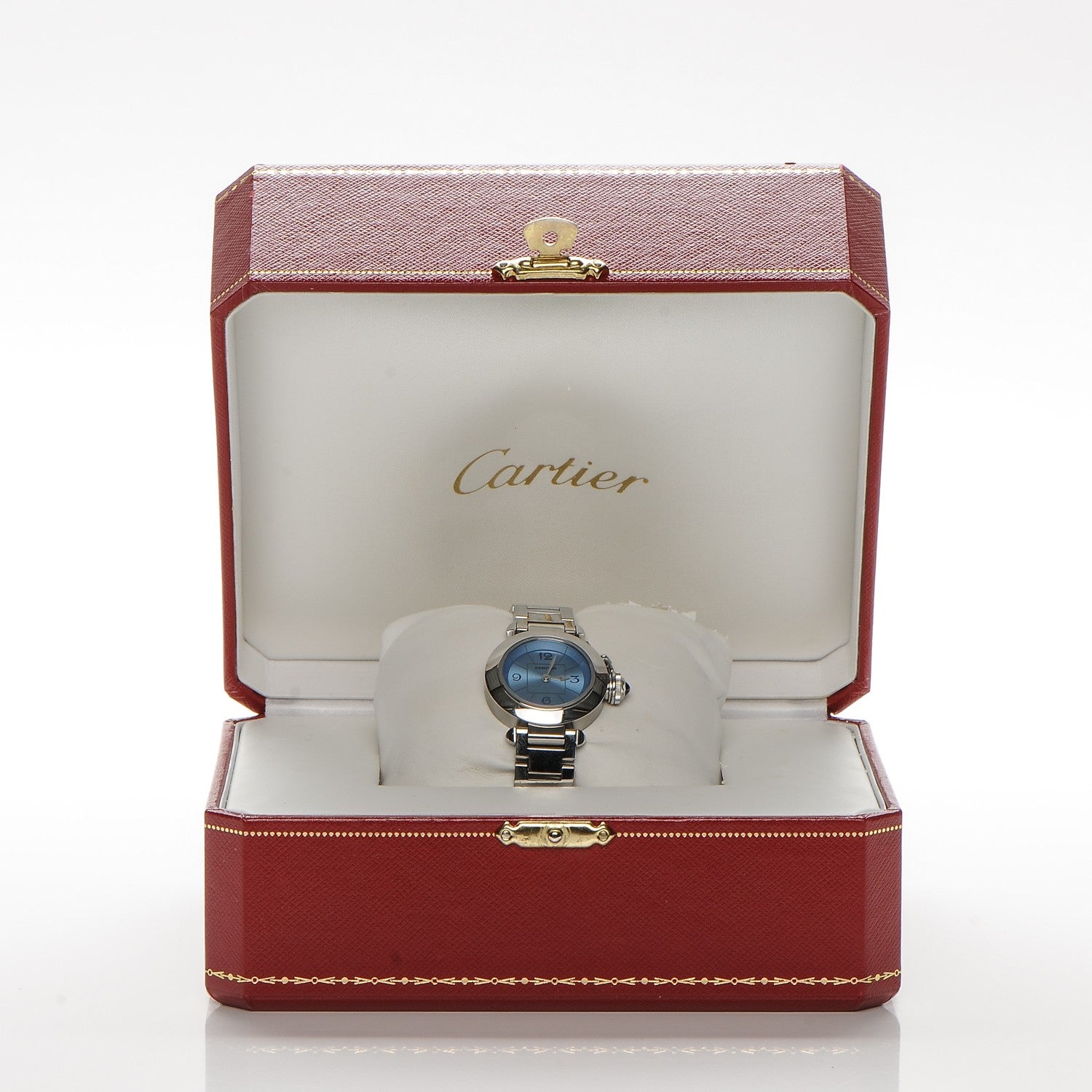 Cartier Stainless Steel 27mm Miss Pasha Quartz Watch Blue 11 of 11
