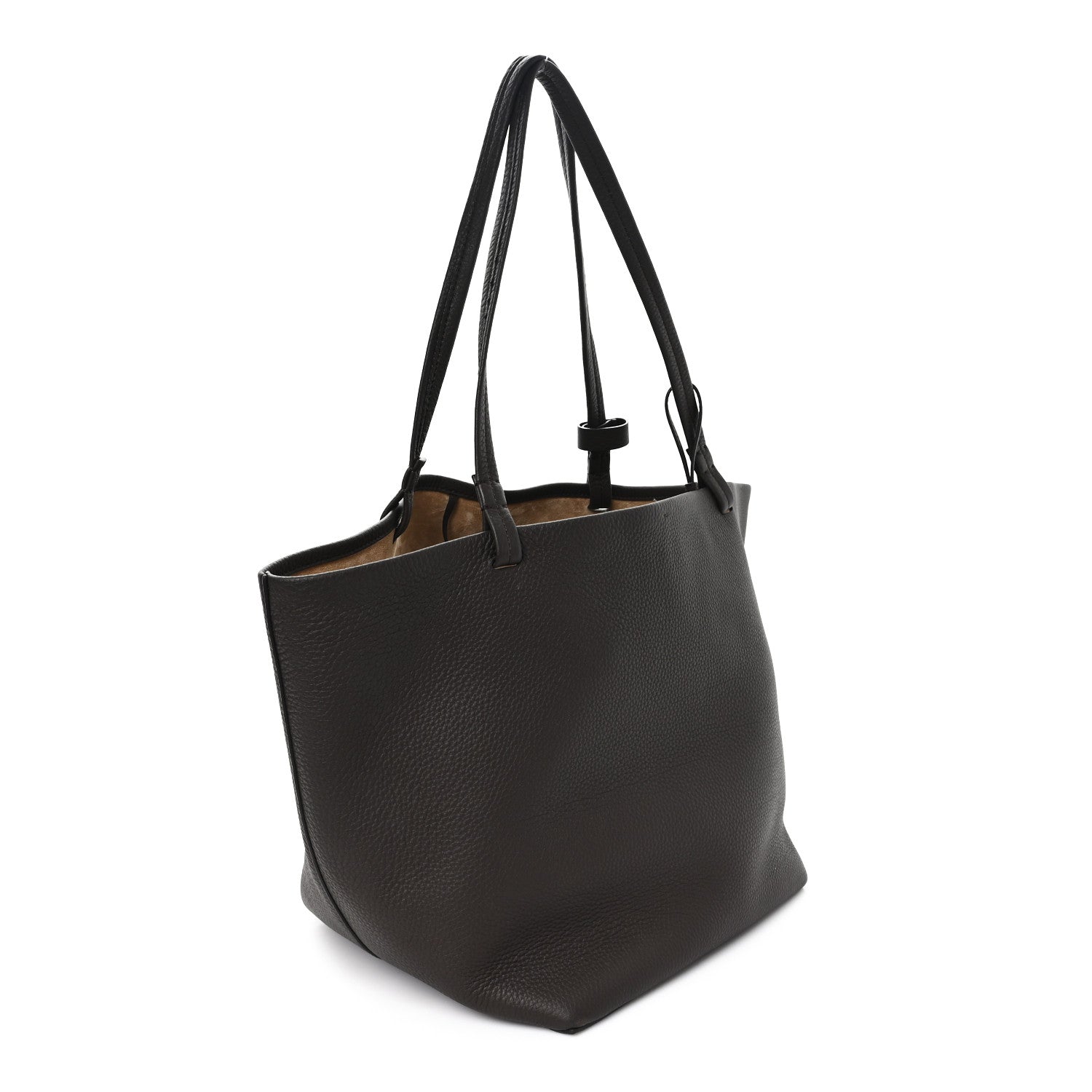 The Row Grained Calfskin Park Tote Three Acajou Deep Brown 4 of 10