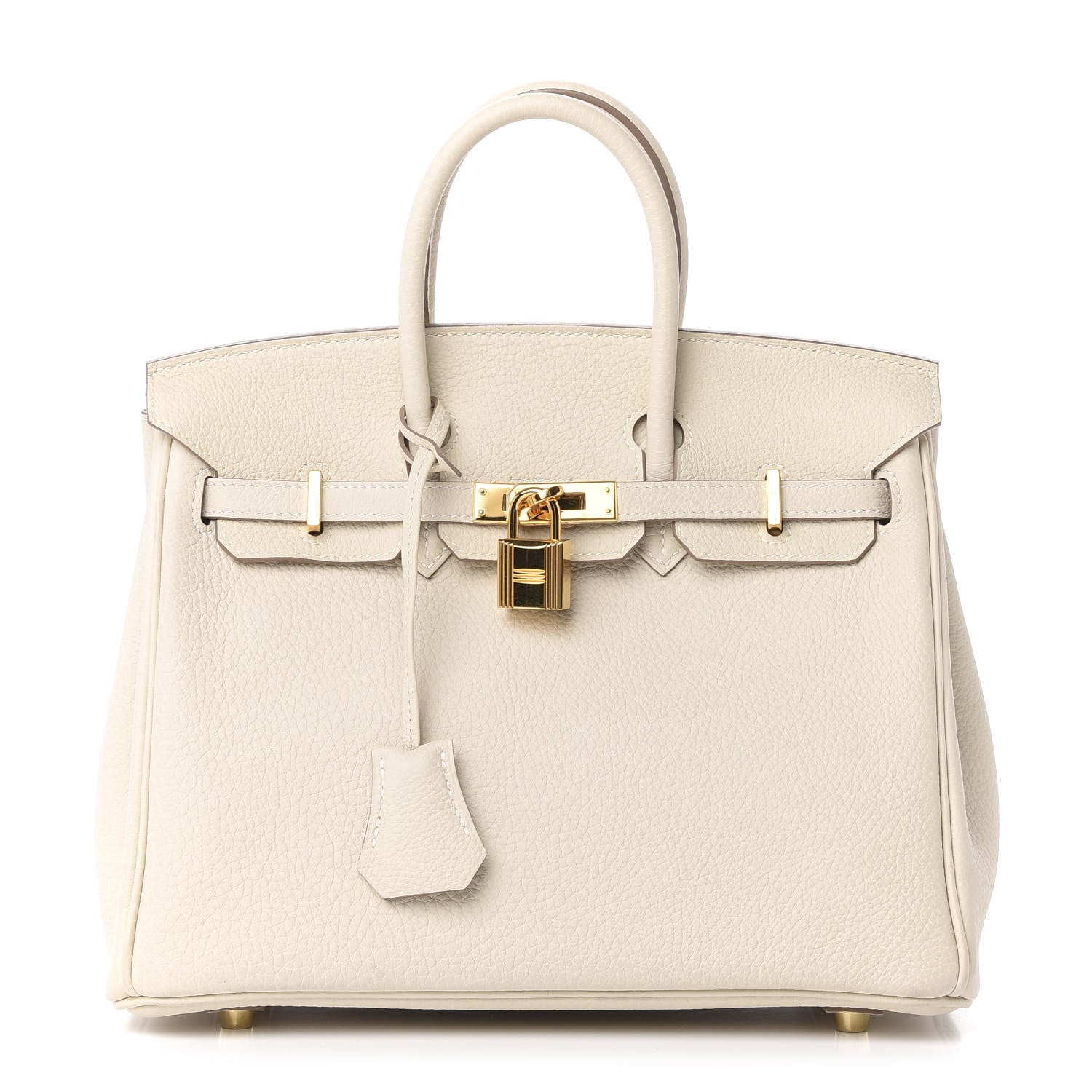 Hermes Taurillon Clemence Birkin 25 Craie 1 of 33