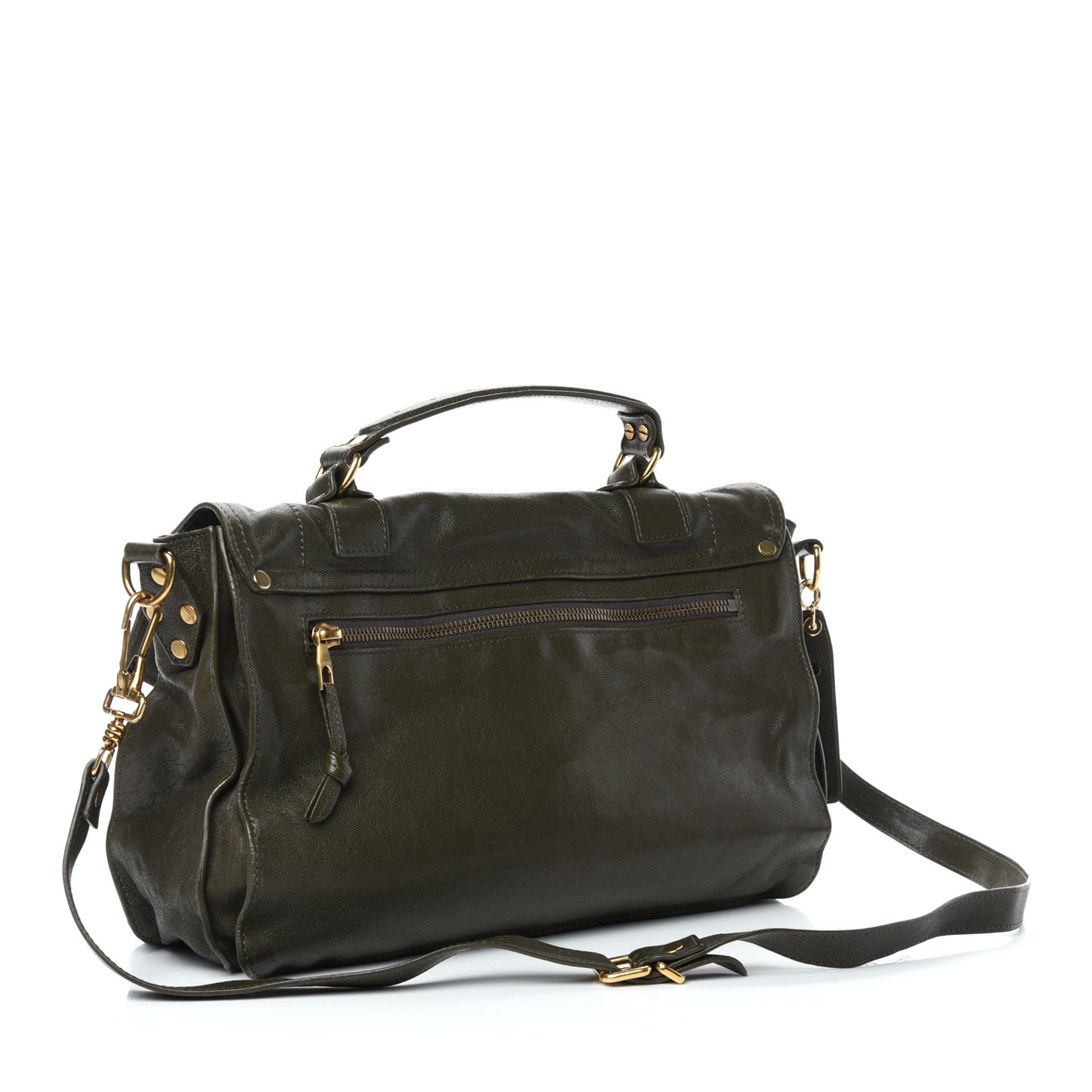 Lambskin Medium PS1 Satchel Dark Olive
