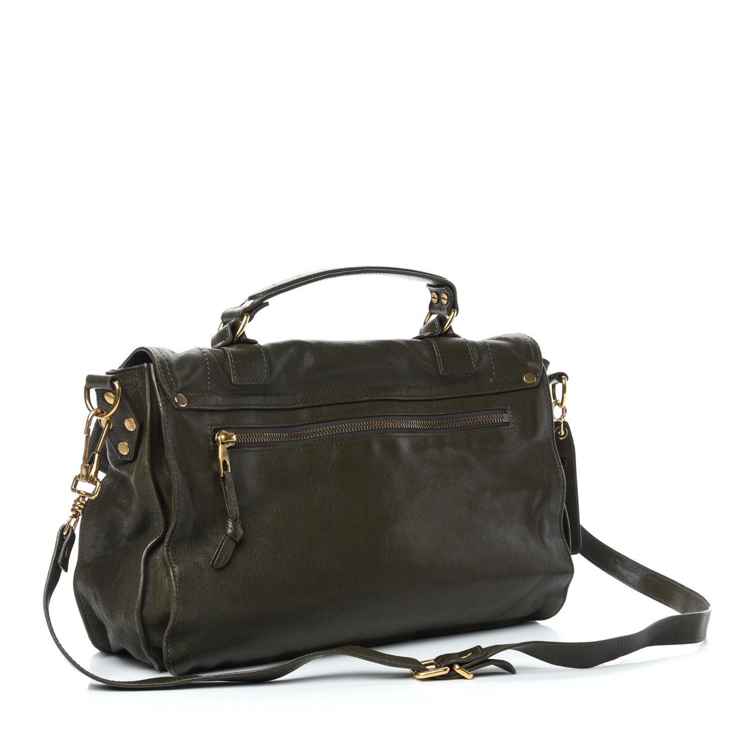 Proenza Schouler Lambskin Medium PS1 Satchel Dark Olive 3 of 10