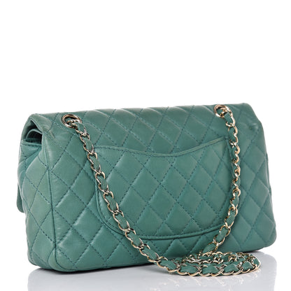 Chanel Lambskin Quilted Medium Double Flap Green 3 of 14