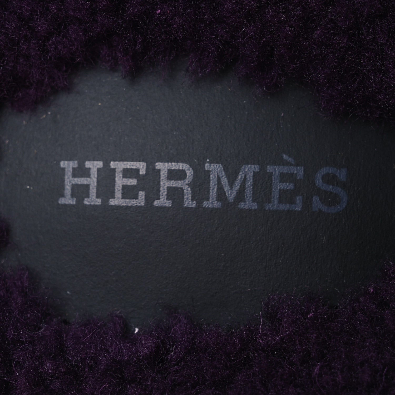 Hermes Woolskin Womens Chypre Sandals 39 Violet Fonce 8 of 8