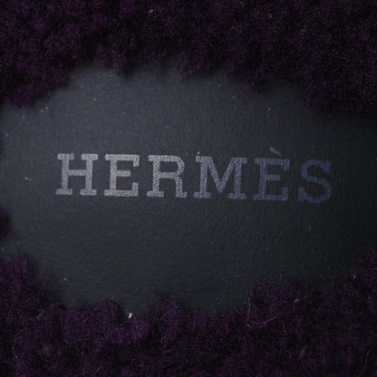 Hermes Woolskin Womens Chypre Sandals 39 Violet Fonce 8 of 8