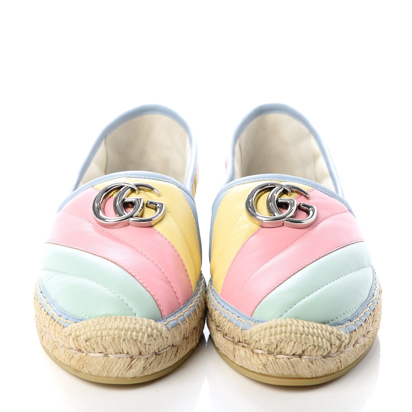 Nappa Matelasse Diagonal GG Marmont Espadrilles 39 Multicolor Pastel