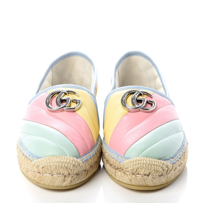Gucci Nappa Matelasse Diagonal GG Marmont Espadrilles 39 Multicolor Pastel 2 of 10