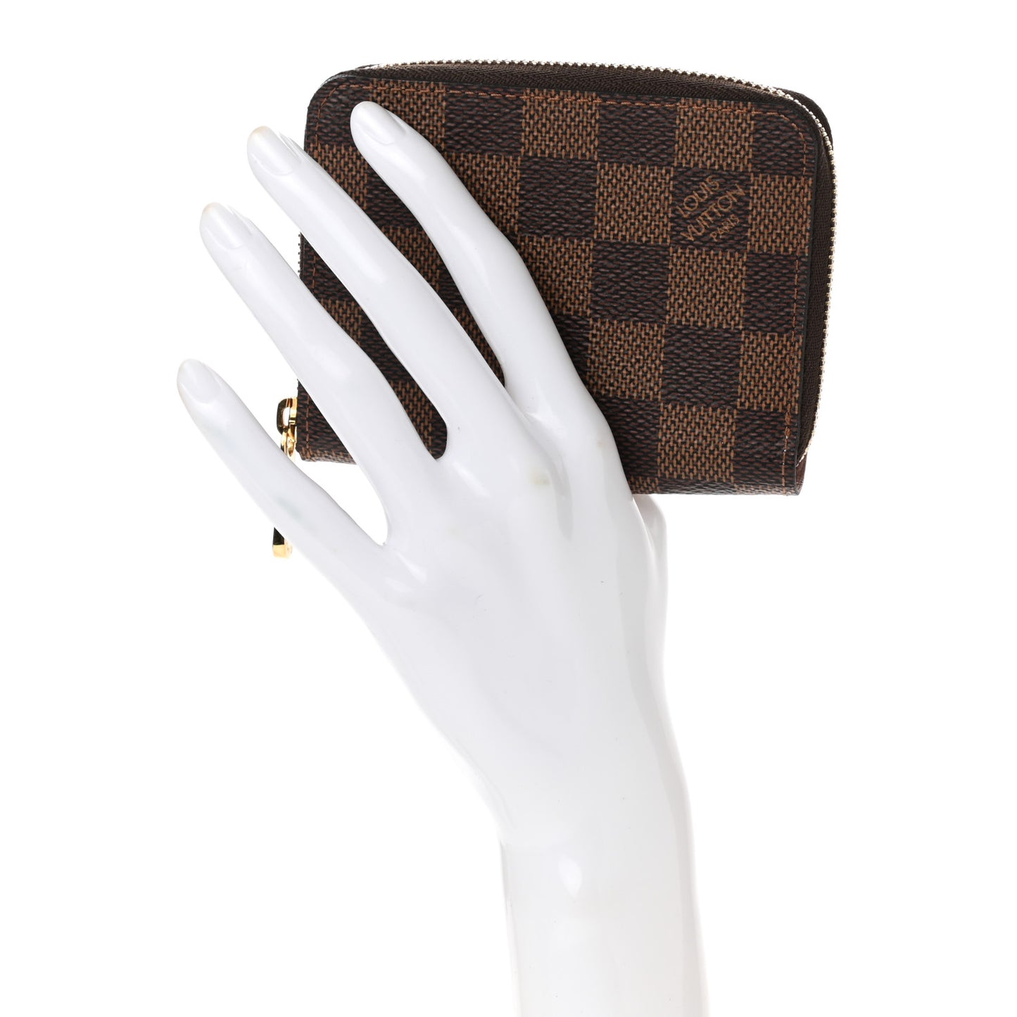 Damier Ebene Zippy Coin Purse Rose Ballerine
