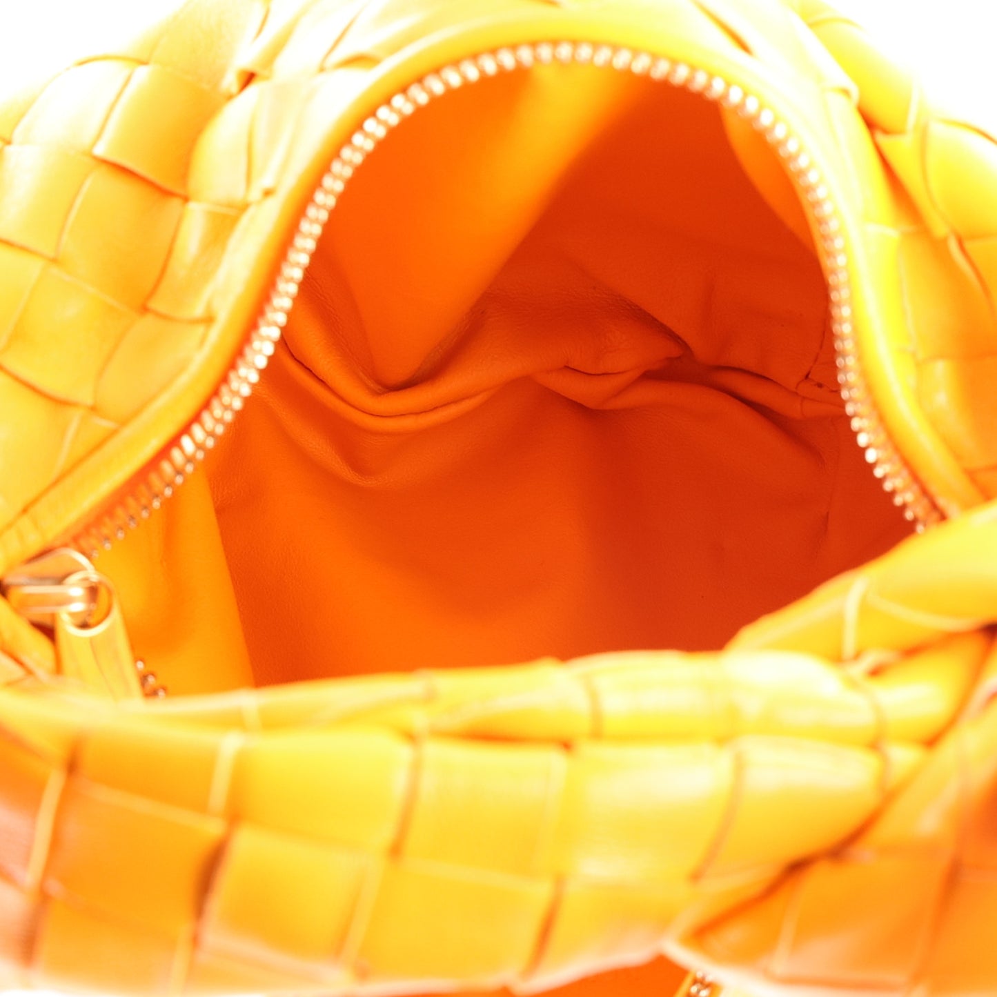 Nappa Intrecciato Mini Jodie Tangerine