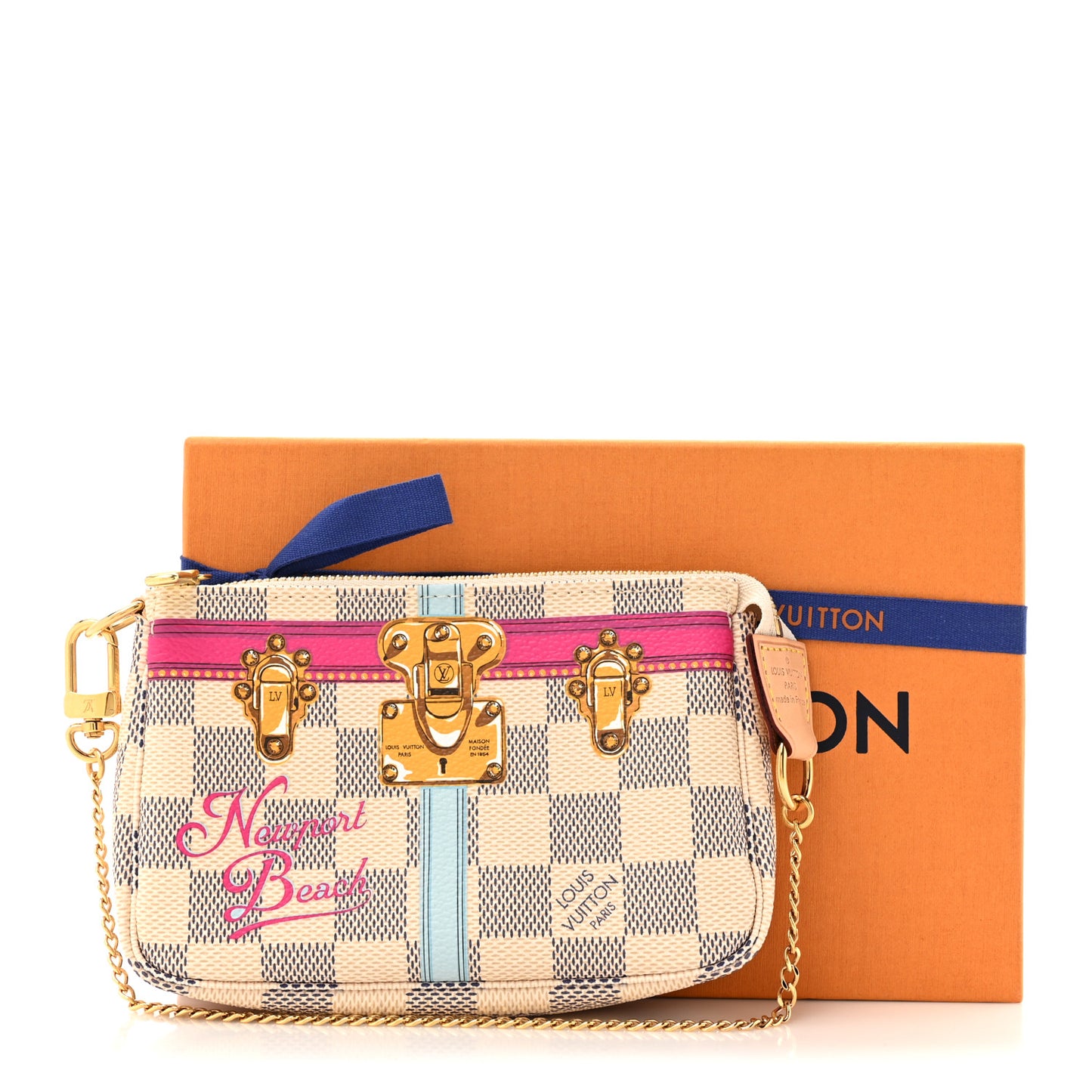 Damier Azur Summer Trunks Newport Beach Mini Pochette Accessories