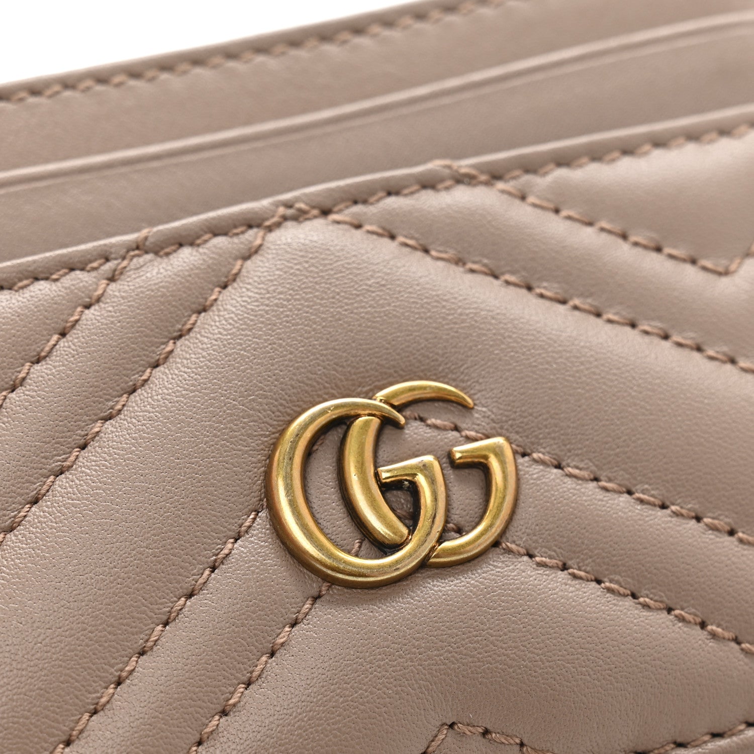 Gucci Calfskin Matelasse GG Marmont Card Holder Porcelain Rose 8 of 10