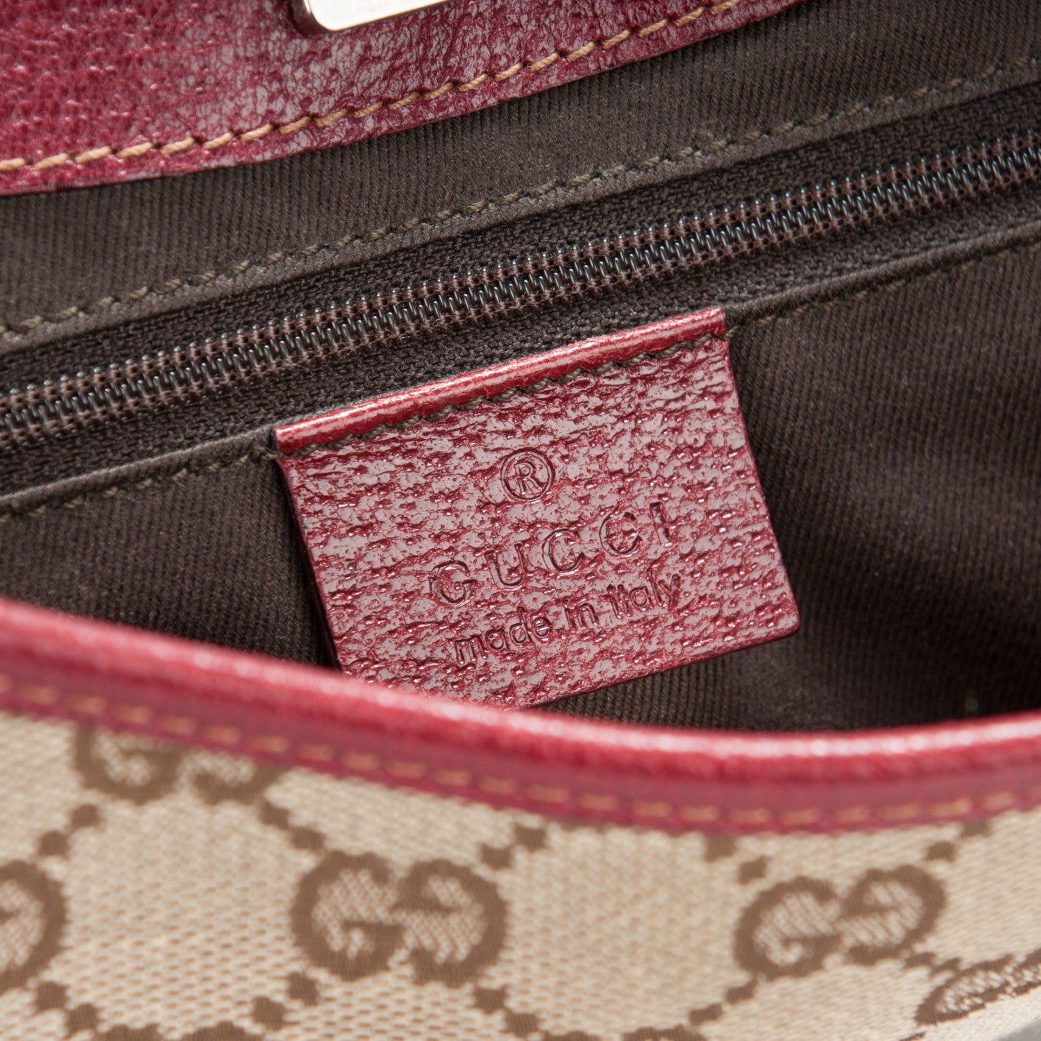 Gucci Monogram Shoulder Bag Red 5 of 6