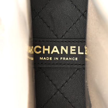 Chanel Lambskin PVC Sand By The Sea Flap With Pearl Strap Black 6 of 10