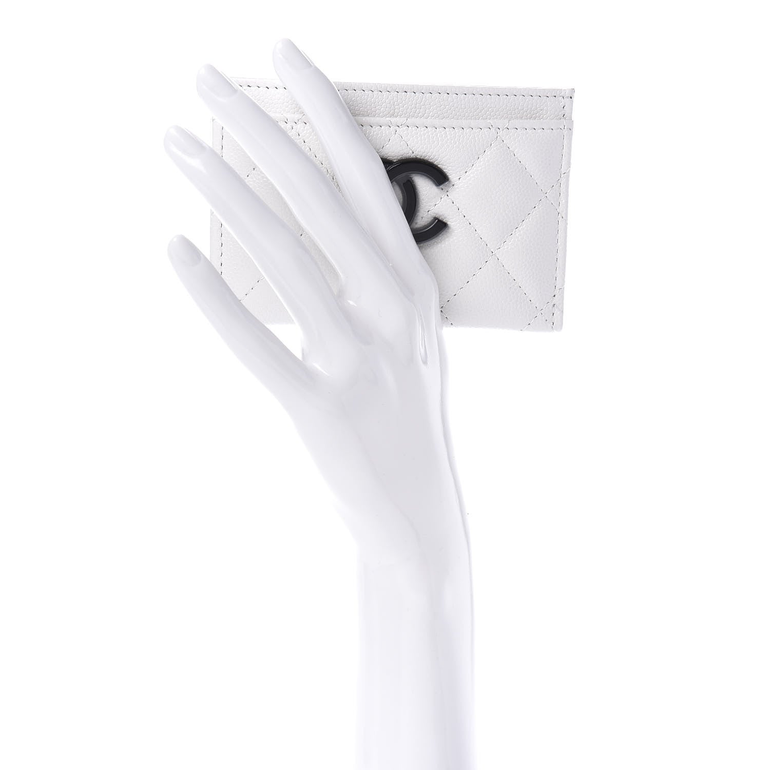 Chanel Caviar Quilted My Everything Card Holder White Black 2 of 9