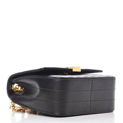 Saint Laurent Lambskin Matelasse Monogram Medium Vicky Chain Bag Black 4 of 10