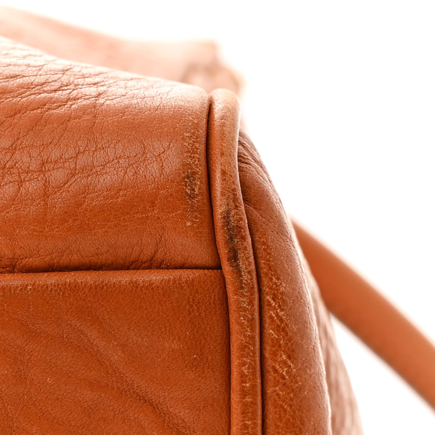 Prada Vitello Daino Turn Lock Frame Shoulder Bag Caramel 12 of 15