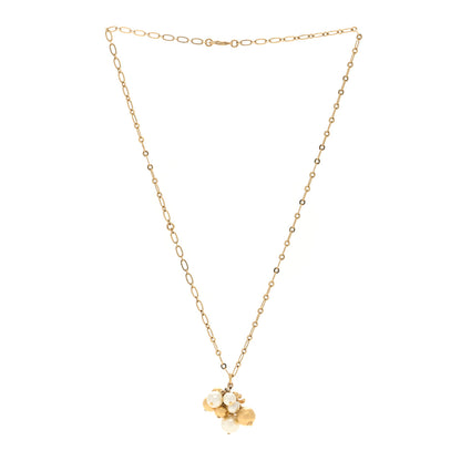 Chanel Pearl Cluster CC Pendant Necklace Gold 2 of 3