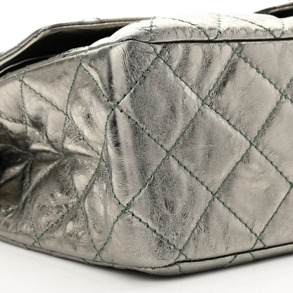 Chanel Metallic Aged Calfskin Quilted 2.55 Reissue 227 Flap Vert Fonce 9 of 11