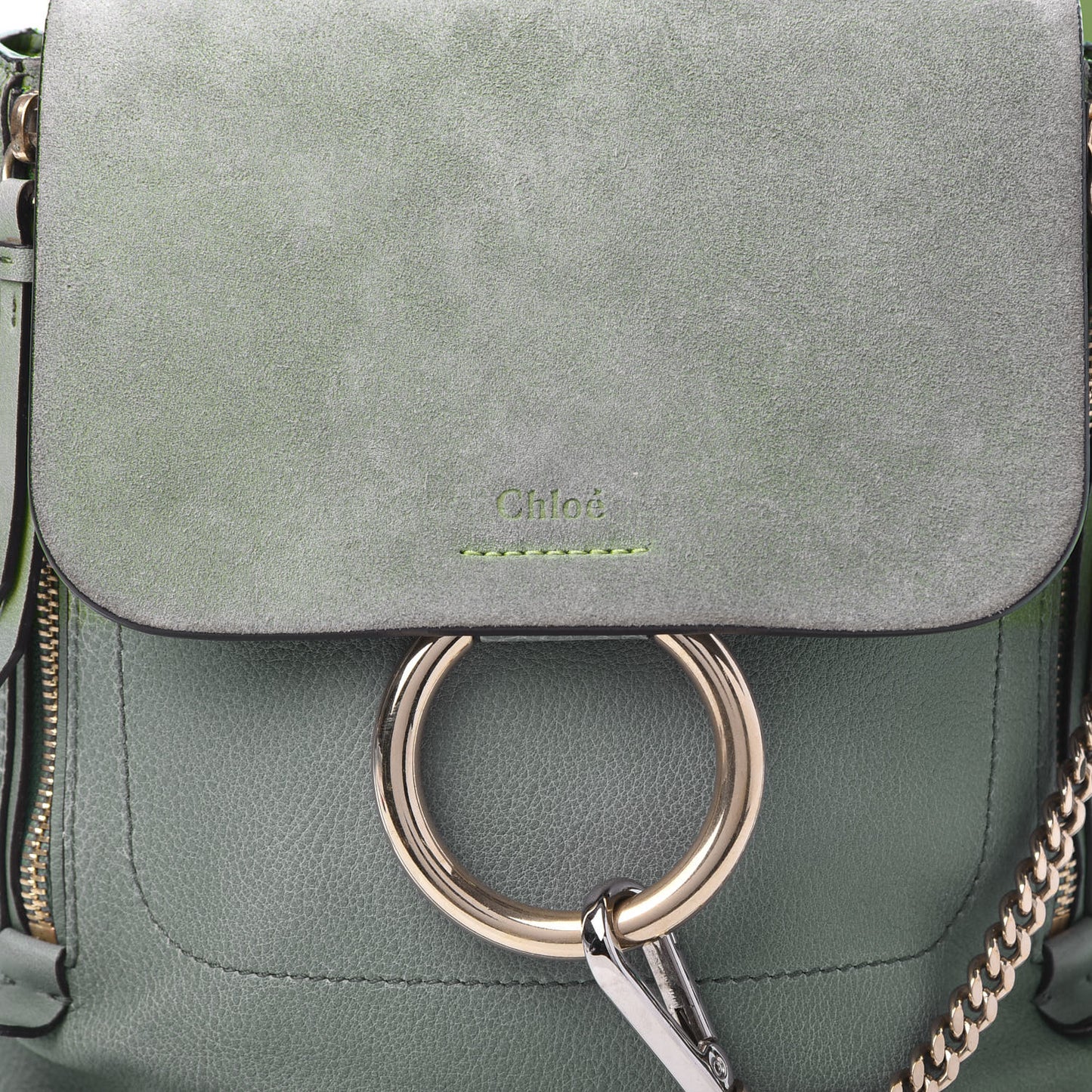 Suede Calfskin Medium Faye Backpack Cloudy Blue
