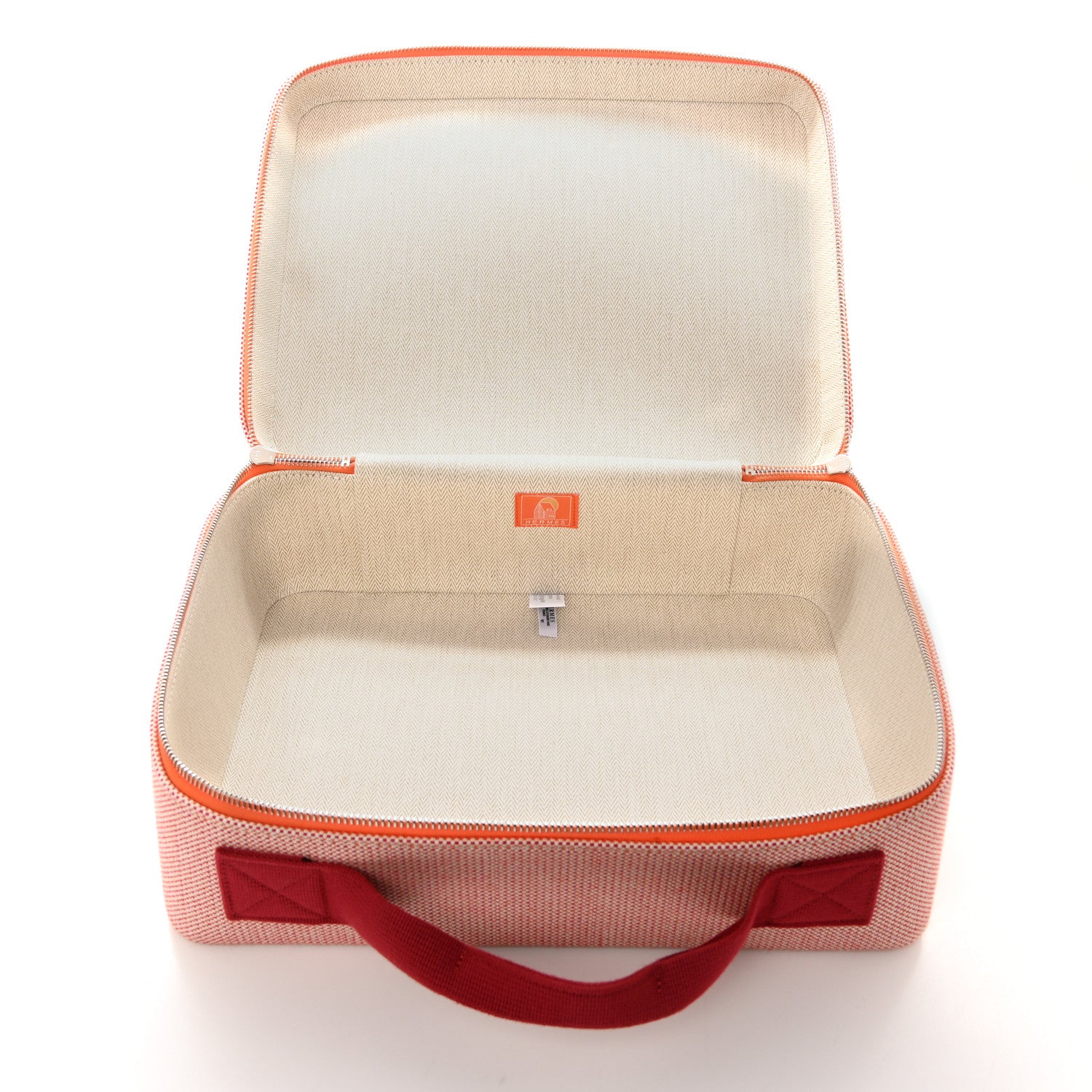 Hermes Cotton Les Cabanes Case Orange FRAMBOISE 5 of 7