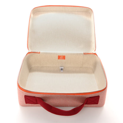 Hermes Cotton Les Cabanes Case Orange FRAMBOISE 5 of 7