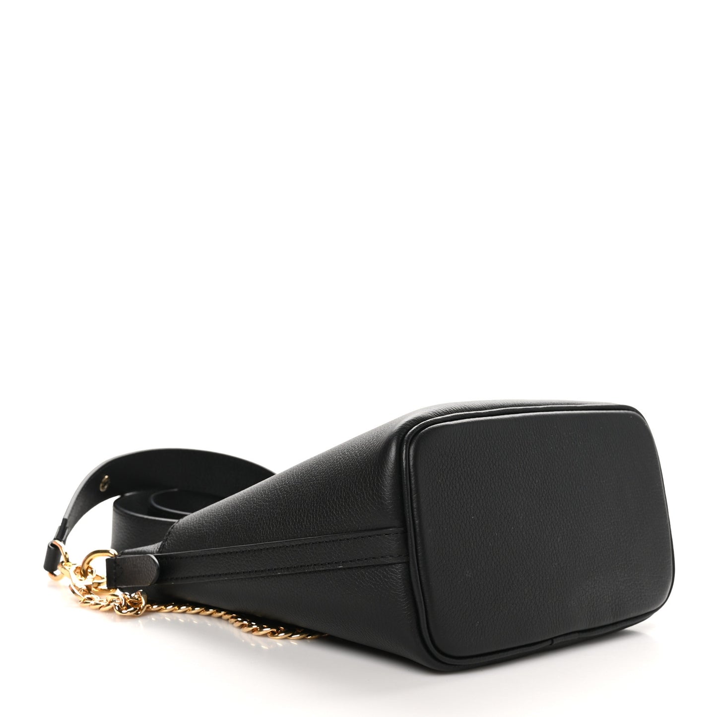 Calfskin Lock and Walk Bucket Black