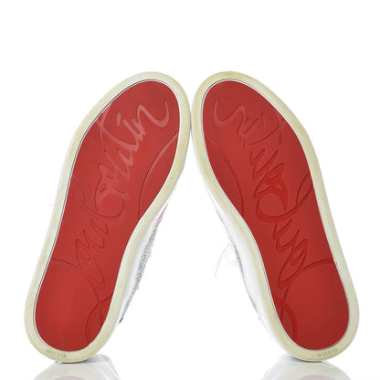 Christian Louboutin Metallic Calfskin Womens Aurelien Flat Sneakers 39.5 Silver Pink 7 of 11
