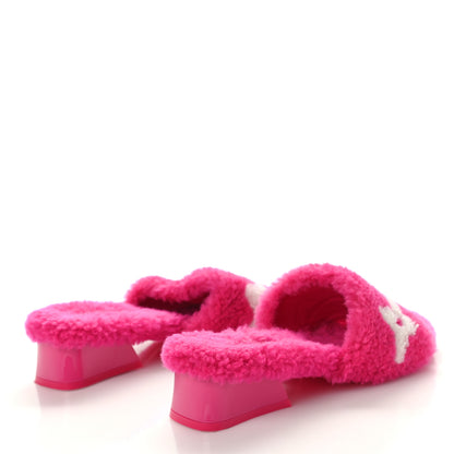 Louis Vuitton Shearling Magnetic Mule 39 Fuchsia Pink 4 of 9