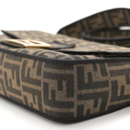 Fendi Fabric Jacquard FF 1974 Medium Baguette Tobacco Moro Black 9 of 10