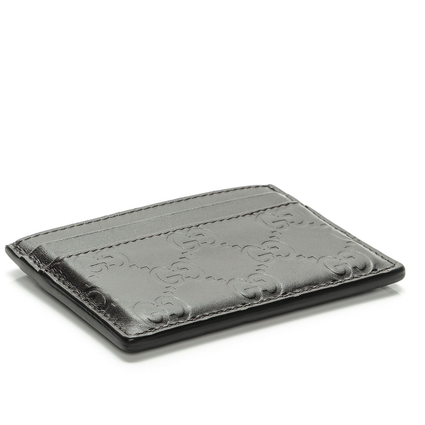 Guccissima Card Holder Dark Brown
